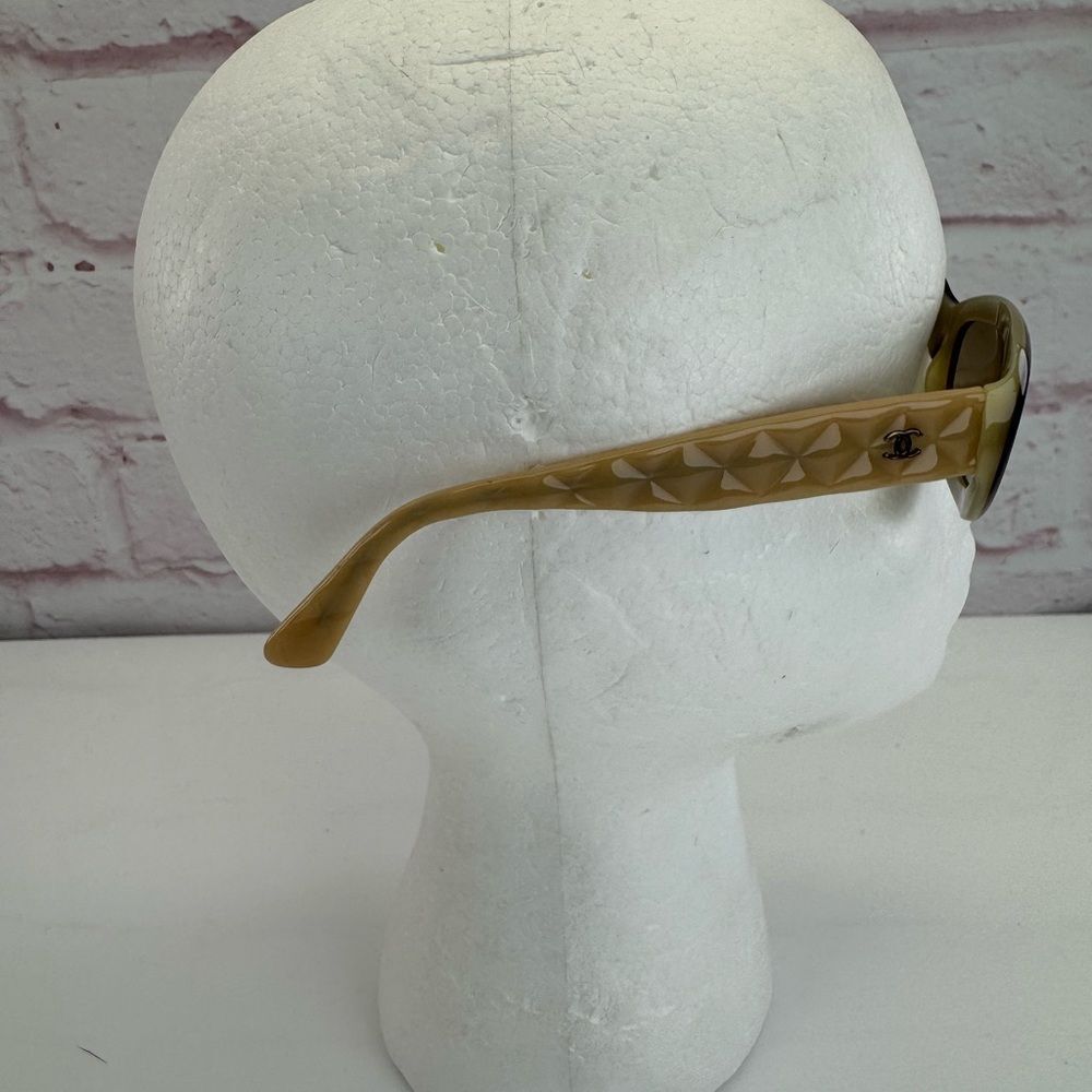 Chanel 5094 C837 Brown Beige 53mm Gradient CC'S Sunglasses ITALIAN QUILTING - Picture 3 of 13